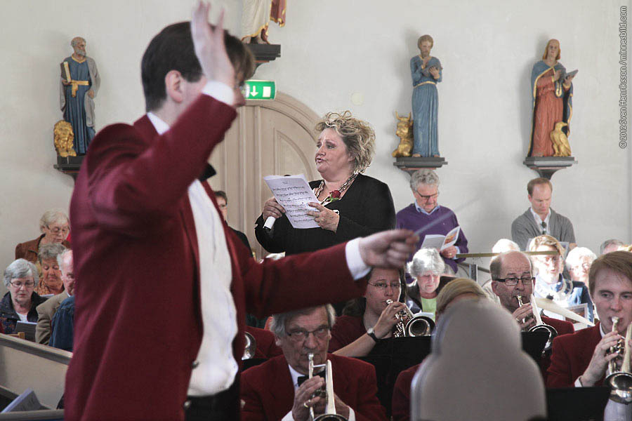 Marianne M�rck Limhamns brassband Lomma kyrkok�r Foto: Sven Henriksson, minnesbild.com