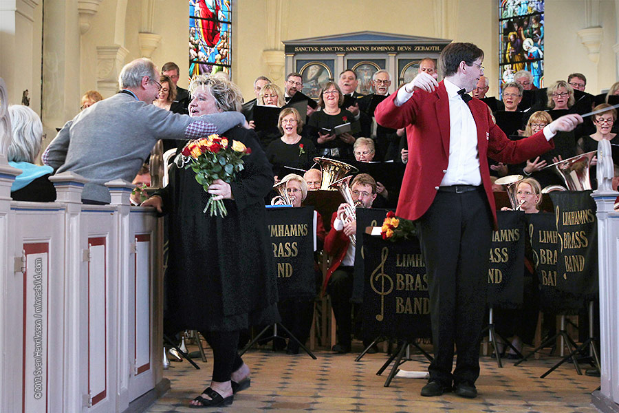 Marianne M�rck Limhamns brassband Lomma kyrkok�r Foto: Sven Henriksson, minnesbild.com